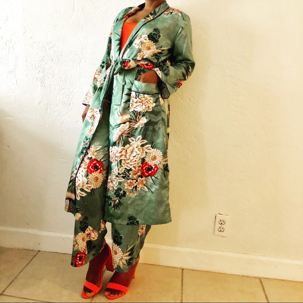 2 piece set women kimono